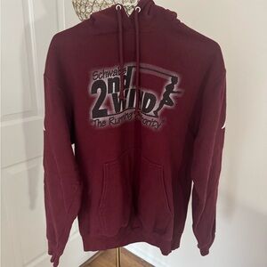 #96 Burgundy and black Schwab running hoodie #running #sportswear

Like new
